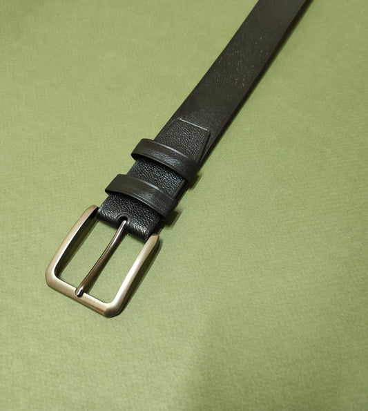 SECOLO Urban Casual Leather Belt - Black