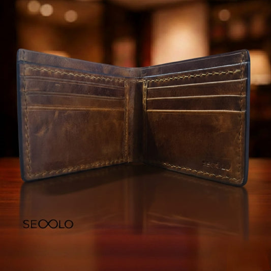 Classic Handmade Genuine Leather Wallet - Vintage Tan Edition | SECOLO