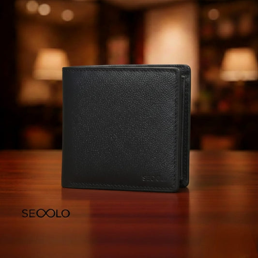Handmade Horizontal Pebbled Leather Wallet - Textured Artisan Edition | SECOLO